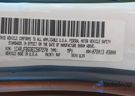 2014 Jeep Grand Cherokee Limited z USA, uszkodzony, nr VIN 1C4RJFBG3EC587270